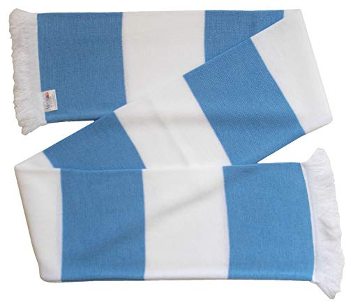 Arena Scarves Man City Fans Sky and White Traditional Bar Scarf