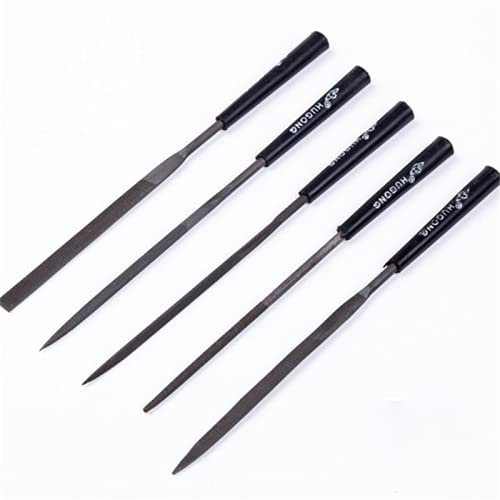 U-K Juego de 5 limas de aguja para joyeros con diamantes, tallados en madera, metal, vidrio, piedra y artesanía (tamaño: 140 x 3 mm), útil y práctico, diseño práctico y duradero