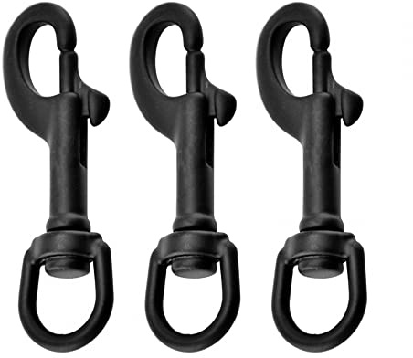 Karabinerhaken Hundeleine, 3 Stück Edelstahl Karabiner-Haken mit Drehgelenk für Hunde-Leine, Karabiner mit Drehkopf für Hundeleine, Bergsteigen, Schlüsselbund