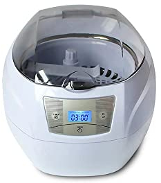 Pulitore ad ultrasuoni Portatile per Gioielli da 750 ml Pulitore ad ultrasuoni Professionale a 42.000 Hz con cestello di Scarico