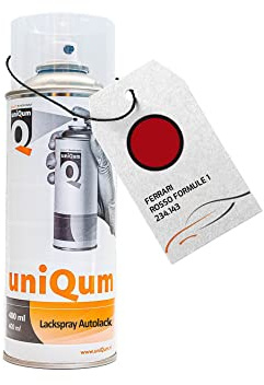 uniQum Autolack Spraydose für FERRARI ROSSO FORMULE 1 234.143 Autolack Reparatur 400 ml