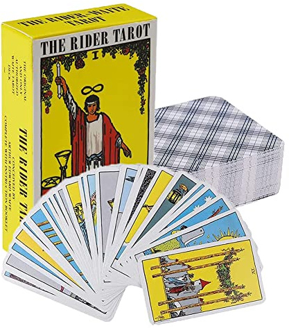 Waite Tarotkort med instruktioner – 78 Rider Tarotkort för öde Weissdom, kortspel för fester, tarotkort lämplig för nybörjare och erfarna spelare, mystisk present till vän