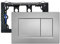 Empyreal Placa de descarga con juego de palanca de descarga y marco de montaje, repuestos de placa de accionamiento para Geberit Sigma 30&UP320&300, doble descarga,1pieza(Plateado&Borde Plateado).