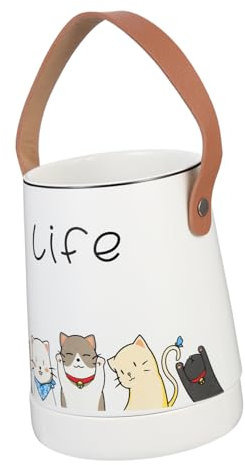 Mikinona Porta Bacchette in Ceramica - Soluzione Per Riporre Utensili Da Cucina - Organizzatore Per Utensili Per Casa Hotel E Ristoranti - Decorativo E Pratico Per Posate E Cucchiai