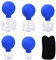 5 Pezzi Coppette in Vetro per Massaggio, Coppettazione in Vetro, Set Terapia per Cupping Therapy Viso con Sfera di Aspirazione, Raschiamento per Viso o Schiena Gambe Allevia Il Dolore Muscolare