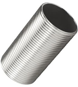 304 stainless steel hollow through wire outer wire full wire fully threaded pipe wire through plate joint extended full thread round pipe outer wire total length 100MM(G1/4 Total length 100MM)