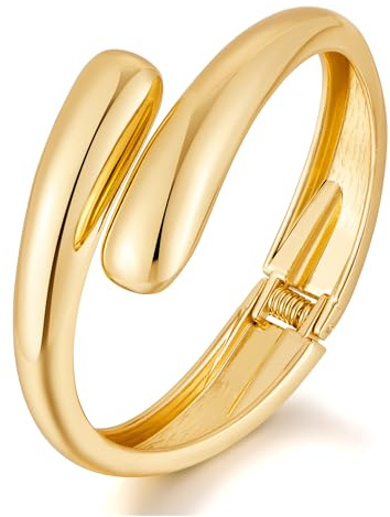 LILIE&WHITE Damen Gold Armreif Armband– Hypoallergen, Verblasst Nicht, Elegantes Design – Stilvolles Armband für Modebewusste Frauen – Geschenkidee für Besondere Anlässe