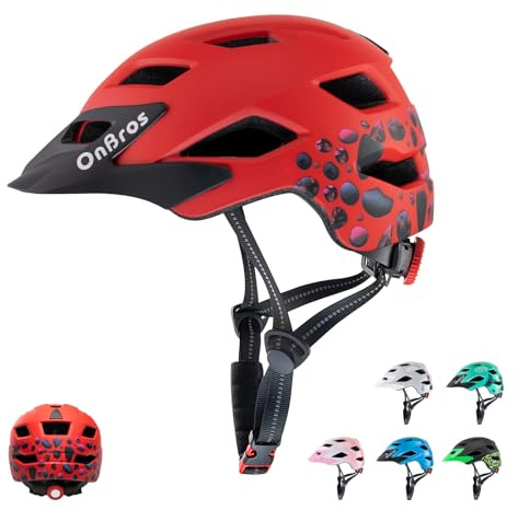 OnBros Fahrradhelm Kinder, Mädchen und Jungen Helm Kinder für 5-13 Jahre Kinderfahrradhelm mit Visier Fahrrad Helm Kind 50-57CM für Skateboarding Scootering und Radfahren