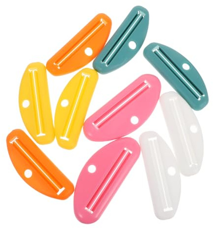 HOLIDYOYO 10 Pièces Lot de Presse-tube Manuel pour Dentifrice Crème et Pommade Clips Presse-tube Polyvalents Économiseurs de Tube Compacts et Portables Adaptés Tubes de Différentes