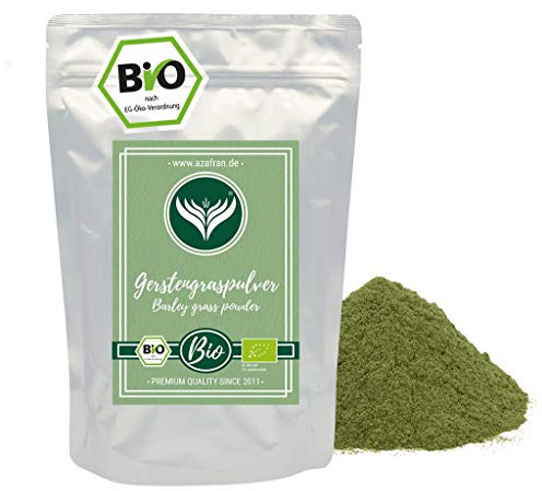 Azafran BIO Gerstengraspulver, Gerstengras Pulver aus natürlichen Anbau in DE oder AT 500g