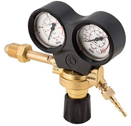 RIDUTTORE PRESSIONE MAXY FV266200.03 OXYTURBO ATTACCO MASCHIO PER ARGON CO2 MISCELA BOMBOLE RICARICABILI 2-14 LITRI 300 BAR PER SALDATRICE -USCITA 4 BAR