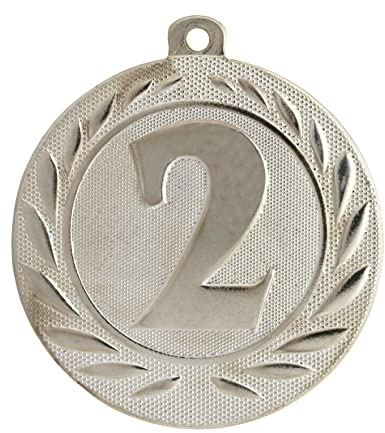 10 Stück Medaille ARNAR mit Zahl 1 2 3 Gold Silber Bronze Set 50 mm Stahl