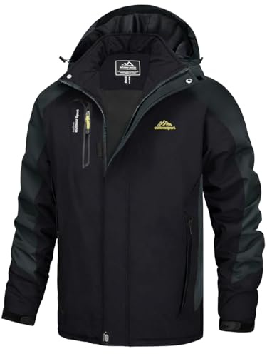 KEFITEVD Softshelljacke Herren Wasserdicht Atmungsaktiv Outdoor Jacke