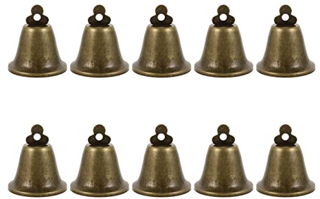 HEALLILY 10st Kleine Glocke Vieh Glocke Tierwelt Kupfer Charm Glocke Haustier Pferd Hängende Glocken Kuh-Pferd-kupferglocke Kühe Herde Glocke Fengshui-Glocke Eisen Messing Feng-Shui-Uhr