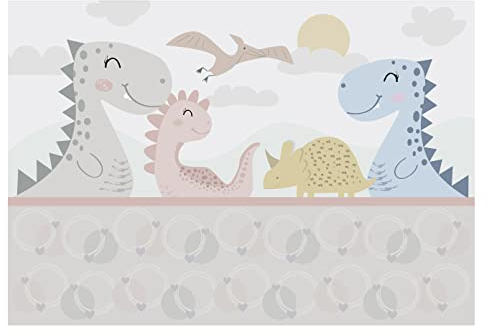 Fototapete Dinosaurier Kinderzimmer Jungs Dino Wandtapete Vlies Tapete Latexdruck UV-Beständig Geruchsfrei Hohe Auflösung Montagefertig (14164, VEXL (208x146 cm) 2 Bahnen)