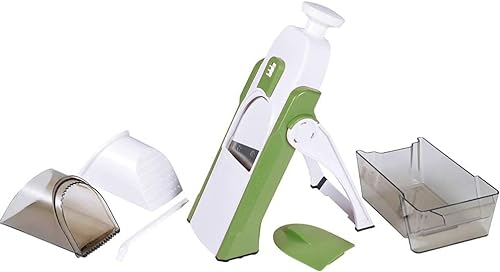 Mandolina de Cocina-Cortador de Verduras Manual-Mandolina Vertical-Mandolina Patatas-Mandolinas Corta Verduras-Multifuncional Safe Vegetable Cutter-Mandolina para Cortar