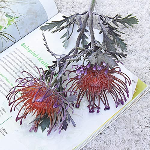 PUYYDS 38 cm Künstliche Blume Kurze Zweig Crab Claw 2 Gabel Pflanzen Nadelkissen Blume Home Simulation Blume