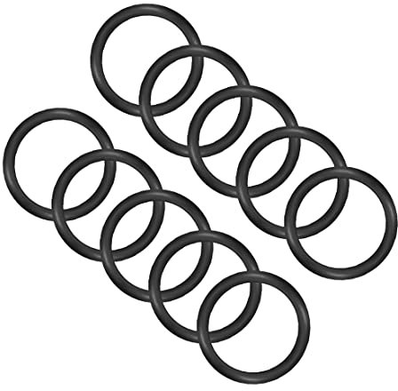 PATIKIL 34mmx26mmx4mm Nitrile Gomma O-Ring, 10pz Metrico Meccanico Sigillatura Guarnizioni, Nero