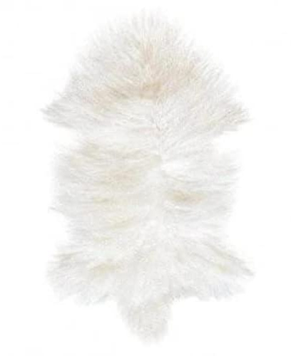 MAISON THURET | Peau d'agneau du Tibet 100% Narutelle | 90 x 50 cm | Luxe et Douceur pour Décoration Intérieure Authentique | Tapis Naturel et Élégant | Cuir Véritable