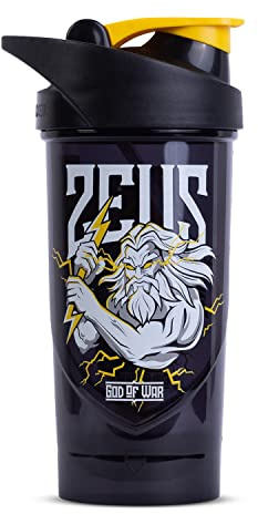 Shieldmixer Zeus Eiweiß Shaker - Shaker Proteinshake - 700ml - Gym Shaker - Für eiweiß- & Sportgetränke - Shake becher - Gym Zubehör - Trinkflasche - Schwarz - Pro Classic Protein Shaker