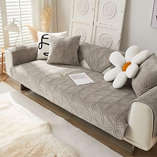 WYJHNLBEDC Sofa/Couch überzug, Sofabezug L Form/U Form/Ecksofa 3/2/1 Sitzer, Sofa überwurfdecke, Warmer Super Weicher Samt Sofaschoner Decken rutschfest, Sofaschutz Decke Hund Kratzschutz Katze