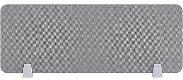 DLUXCA Acoustic Divider for Desk, Home Office, Soundproofing, Room Divider, Privacy Screen, Table Divider with Clamps, Sound Insulation, Optional Multicoloured, Grey, 80 cm x 30 cm