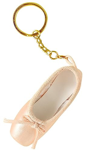 LUOFANG Mini Ballettschuhe Schlüsselanhänger, Spitzenschuh Schlüsselanhänger, handgefertigter Spitzenschuh Charm, Taschenanhänger, Geschenk für Tanzliebhaber