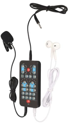 Changeur de Voix, Changeur de Voix Portable Mini Carte Son Changeur de Voix avec 8 Effets Sonores Changements Sonores Déguisement de Voix Multifonctionnel pour Téléphone Tablette