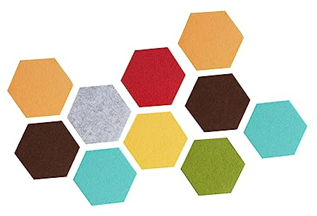 MAGICLULU 10 Stück Sechseckige Wandaufkleber Multifunktionales Filzdekor Für Zuhause Klassenzimmer Zeichnen Für Schmuck Zufällige Farbe