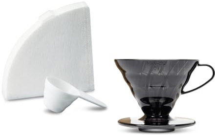 Hario VD-01-TB-EU Caffettiera, Carta Filtro, Paletta, V60, Plastica