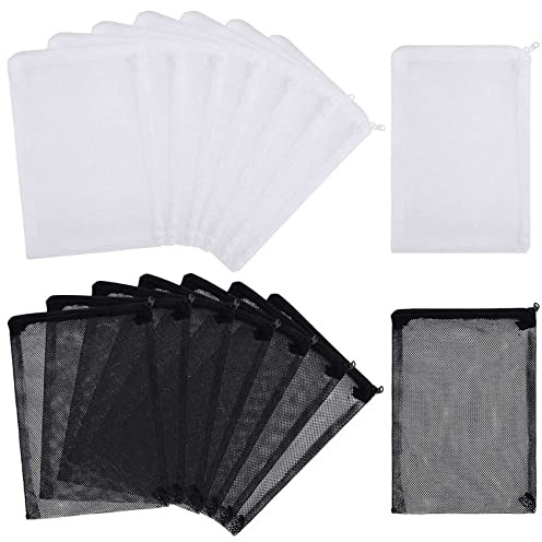 Geynutaly 16 sacchetti filtranti a rete per acquario, in nylon, con cerniera (per carbone particolato), palline