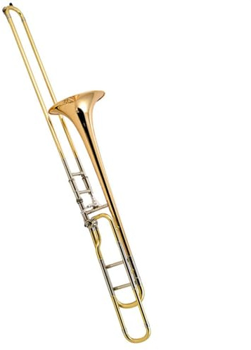 Professionelle Posaune Alt-Wechselposaune, Messinglack, Goldzug-Posauneinstrument Mit Zubehör