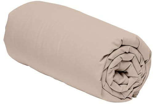 Duquennoy & Lepers – Drap Housse 2 Personnes 160x200 CM – Percale 80 Fils 100% Coton – Qualité Hôtel – Bonnet 30 CM – Spécial Matelas Épais – Doux, Respirant & Résistant – Uni Lin