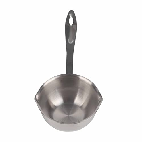 Yosoo Health Gear Mini Calentador de Mantequilla, Cacerola Pequeña para Leche, Todo en Fondo Plano de Inducción, Cacerola Caliente de Acero Inoxidable, Utensilios de Cocina Profesionales para
