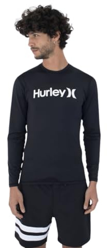 Long Sleeve Lycra Men - One & Only Quickdry Black, Schwarz, L/XL