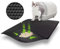Katzenklo Matte 60x45 CM mit Klettverschluss und Großes Loch Design, Katzenstreu Matte Doppelte Wasserdichte und Rutschfeste, Katzenmatte Katzenklo Ungiftiges Material, Cat Litter Mat Schwarz