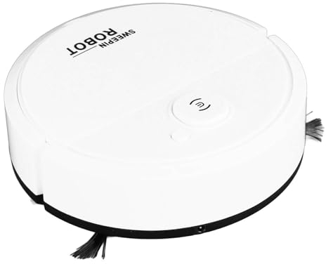 Wifehelper Robot Vacuum Cleaner with Powerful Suction, Cordless Automatic Mop Sweeper for Home Pet Hair Hard Floor Daily, Automatic Sweeping Robotic Vacuum with Brush