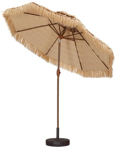LYUCAYHQ Bast Sonnenschirm, Hawaii Sonnenschirm, 270 cm X 250 cm, Geeignet für Strand, Pool, Garten, Terrasse, Einkaufszentrum im Freien