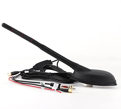 Universelle Auto-DAB+GPS+FM-Antenne Zur Dachmontage, Aktiv Verstärkt, für Autoradio, Kompatibel mit A9-Algorithmus