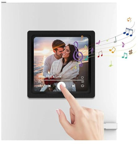 Custom Album Fridge Magnet with Song Player - Personalized Photo Gift for Music Lovers