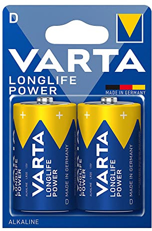Batteria Alcalina D - LR20 (confezione da 2) ad alte prestazioni, Ø34,2x61,5 mm. Perfetto per dispositivi che richiedono lunga durata e massima potenza. Scommetti sulla sua affidabilità.