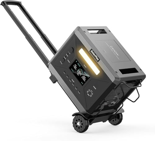 SOLARPLAY Tragbare Powerstation (2400W+Anhänger)