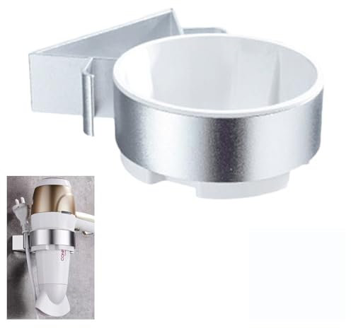 Eabdice Soporte para secador de Pelo, Soporte para secador de Pelo sin Taladro, Soporte Secador Pelo y Plancha, para Baño Dormitorio Hotel Barbershop