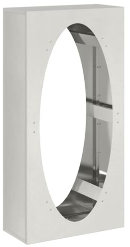 vidaXL Brennholzregal 50x23x100 cm Edelstahl