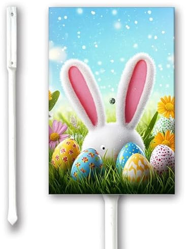 Geroclonup Divertido letrero de metal vintage con estaca para valla/puerta delantera/césped/jardines y negocios decoración al aire libre, 20 x 30 cm