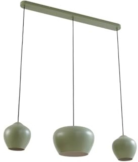 Lucande Pendelleuchte Malisa (Skandinavisch) in Grün aus Metall (3 flammig, E27) - Deckenlampe Esstischlampe Hängelampe Hängeleuchte Wohnzimmerleuchte