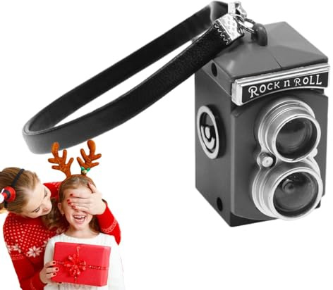 Kleine Retro-Kamera: Antike Kamera, Dekorationszubehör für Fotografie | multifunktionale digitale Spiegelreflexkamera für Puppenhaus, Vintage-Kamera-Fotografie, Peq