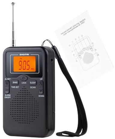 Radio De Emergencia Portátil, Radio Pequeña Am FM, Radios Am FM Portátil, Radios con Batería De Transistor, Mejor Recepción, Pantalla LCD Digital