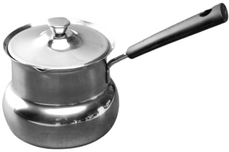 Alipis Tazza Di Latte Caldo Pentola Caffettiera Pentolino Per Il Latte Sul Piano Cottura Pentolino Del Latte Zuppa Di Uso Quotidiano Padella Silver Acciaio Inossidabile