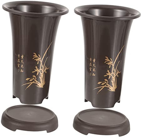 Hemobllo 2 Juegos Maceta De para Orquídeas Macetas Hogar Jardinería De Flores Soporte para Plantar Orquídeas